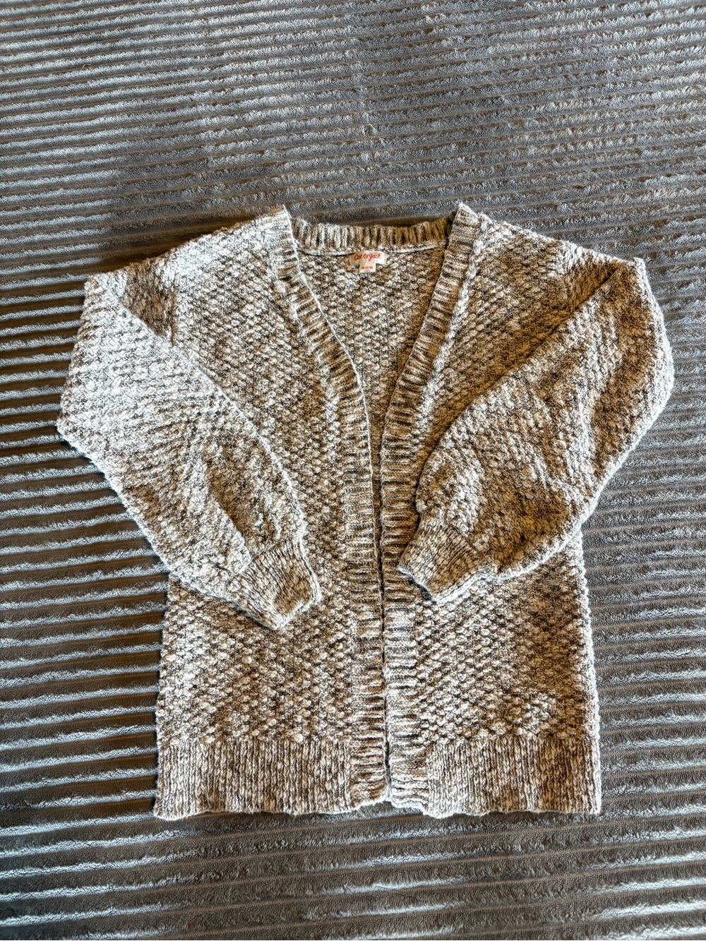 Girls Cat & Jack Chunky Open-Front Knit Cardigan -gray
